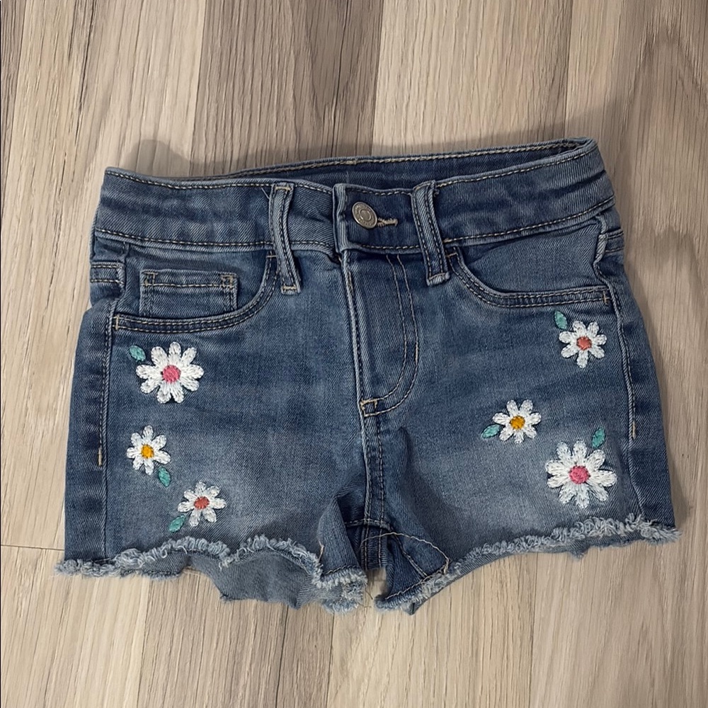 Jumping Beans Blue Embroidered Denim Shorts